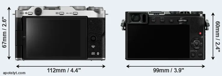 Comparison X-M5 or GM5 rear