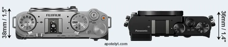 Compare X-M5 versus GM5 top