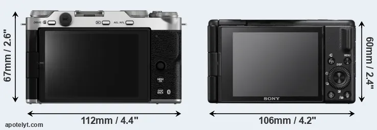 Comparison X-M5 or ZV-1 II rear