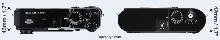 Compare X-Pro1 versus M Typ 262 top