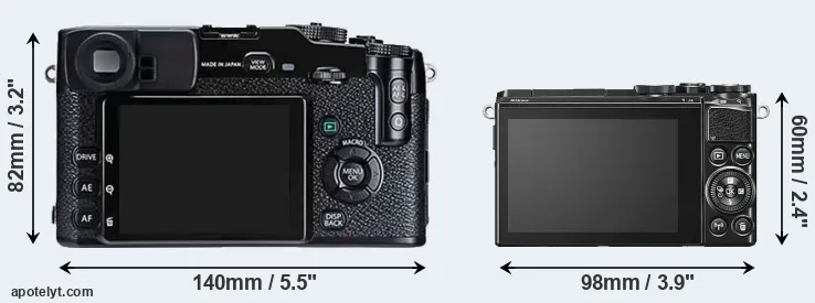 Comparison X-Pro1 or J5 rear