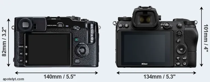 Comparison X-Pro1 or Z6 rear