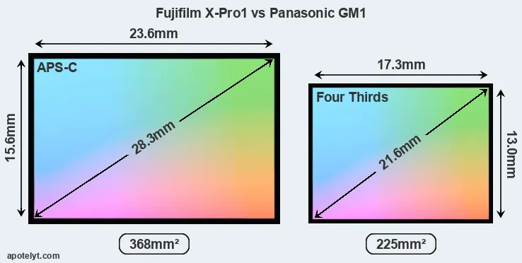 Fujifilm X-Pro1 and Panasonic GM1 sensor measures