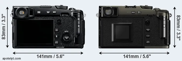 Comparison X-Pro2 or X-Pro3 rear