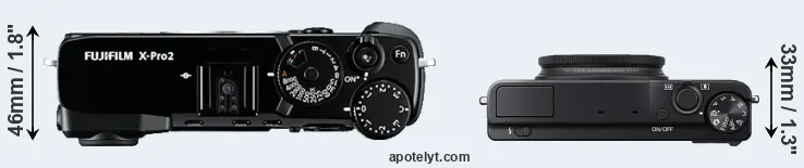 Compare X-Pro2 versus XQ1 top