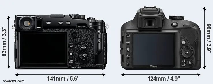 Comparison X-Pro2 or D3300 rear