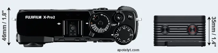 Compare X-Pro2 versus RX0 II top