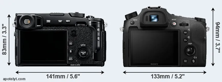 Comparison X-Pro2 or RX10 IV rear