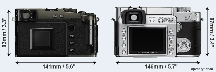 Comparison X-Pro3 or Digilux 3 rear