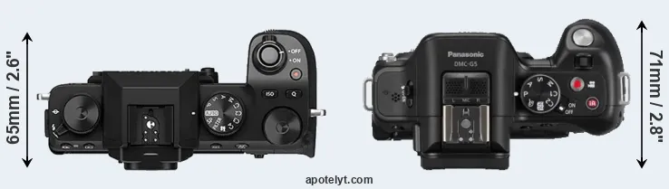 Compare X-S10 versus G5 top