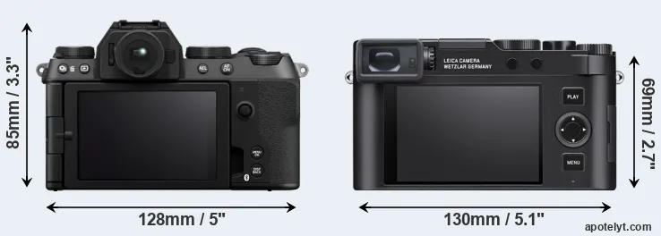 Comparison X-S20 or D-LUX 8 rear