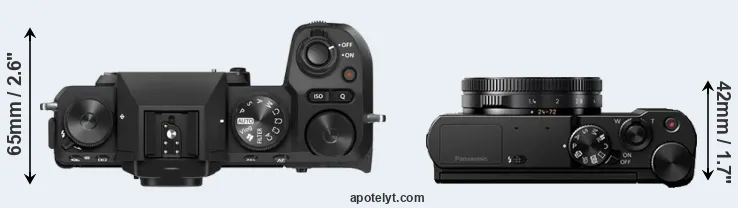 Compare X-S20 versus LX10 top