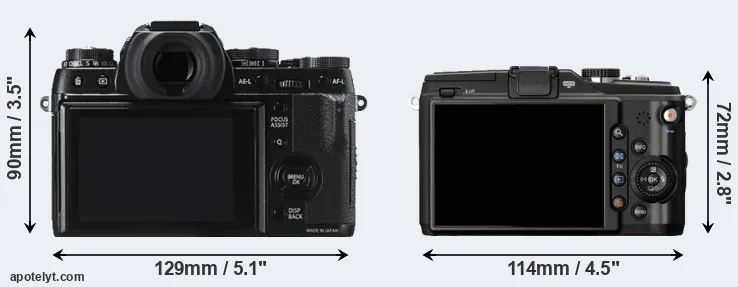 Comparison X-T1 or E-PL2 rear