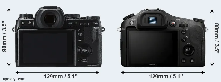 Comparison X-T1 or RX10 rear