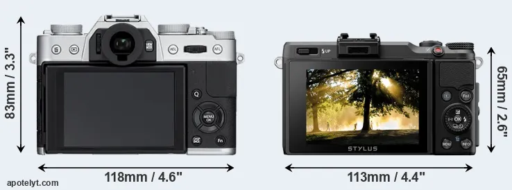 Comparison X-T10 or XZ-2 rear