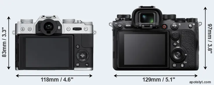 Comparison X-T10 or A1 rear