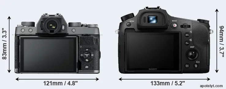 Comparison X-T100 or RX10 III rear