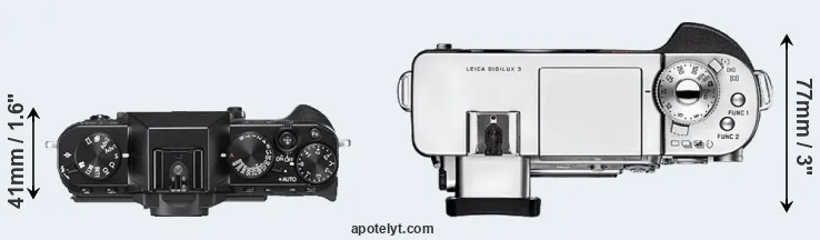 Compare X-T20 versus Digilux 3 top