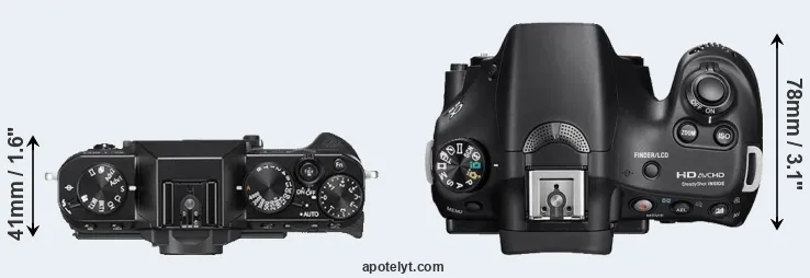 Compare X-T20 versus A58 top