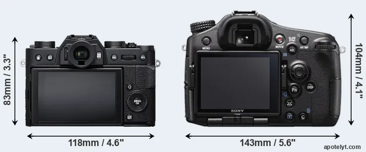 Comparison X-T20 or A77 II rear