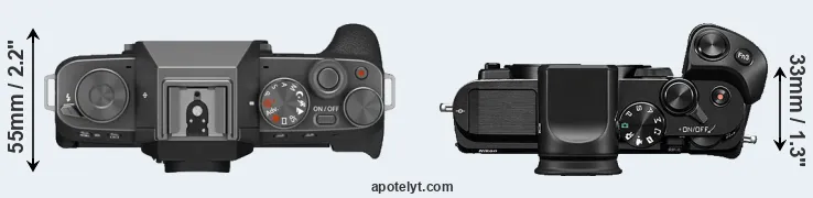 Compare X-T200 versus V3 top