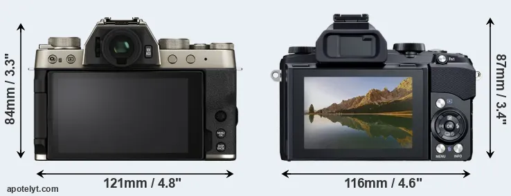 Comparison X-T200 or Stylus 1 rear