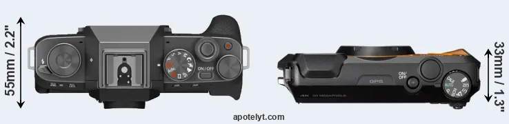 Compare X-T200 versus WG-6 top