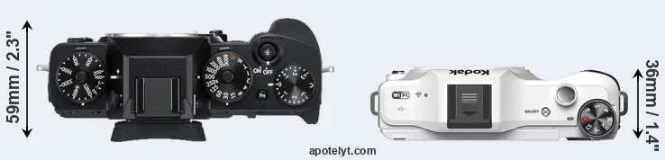 Compare X-T3 versus S-1 top