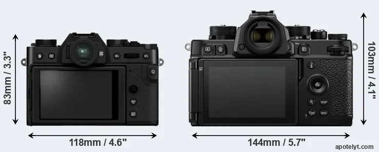 Comparison X-T30 II or Zf rear