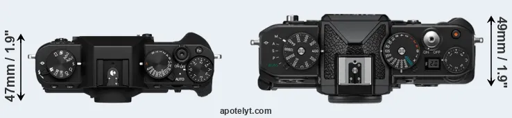 Compare X-T30 II versus Zf top