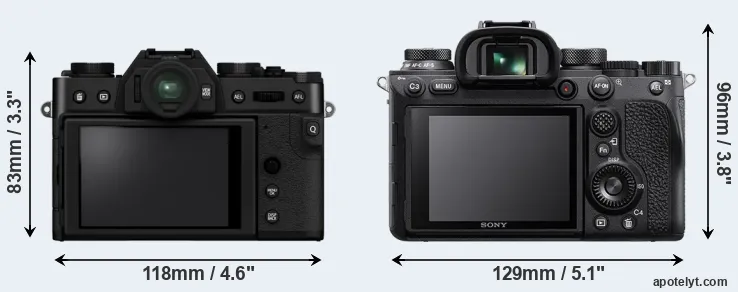 Comparison X-T30 II or A9 II rear