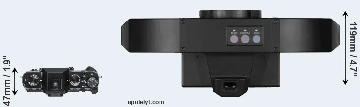 Compare X-T30 versus S1 top