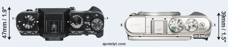 Compare X-T30 versus E-PL9 top