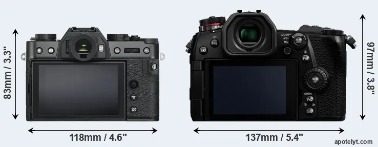 Comparison X-T30 or G9 rear