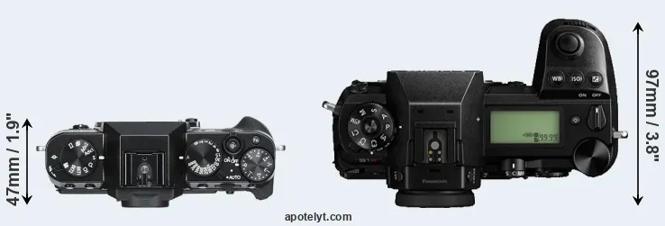 Compare X-T30 versus S1R top
