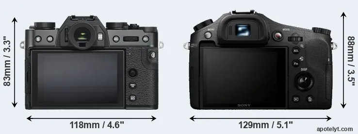 Comparison X-T30 or RX10 rear