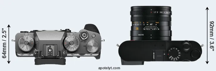Compare X-T4 versus Q2 top
