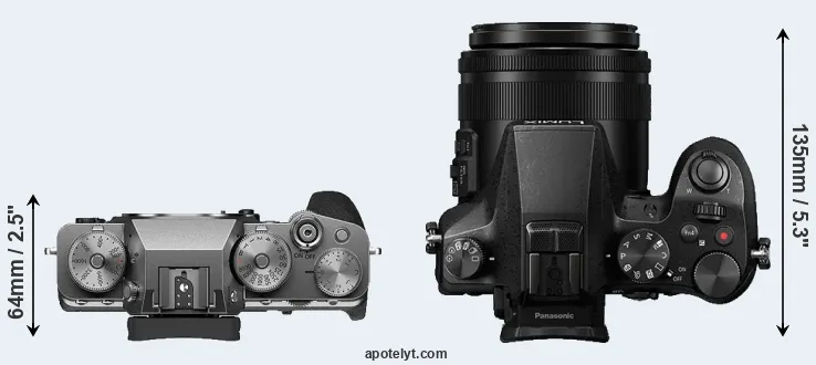 Compare X-T4 versus FZ2500 top