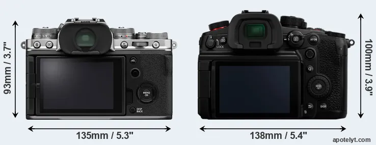 Comparison X-T4 or GH7 rear