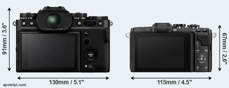Comparison X-T5 or E-PL7 rear