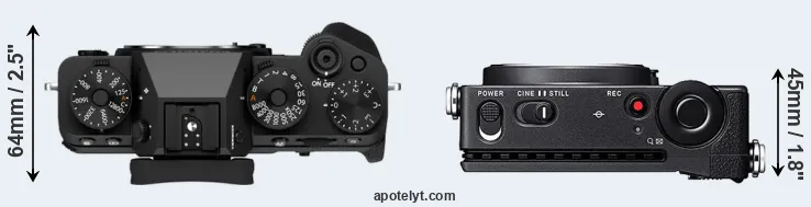 Compare X-T5 versus fp top