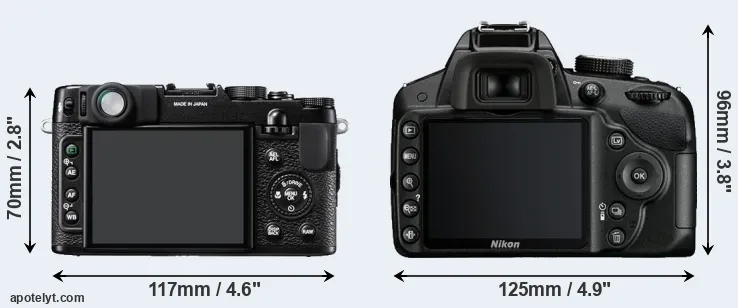 Comparison X10 or D3200 rear