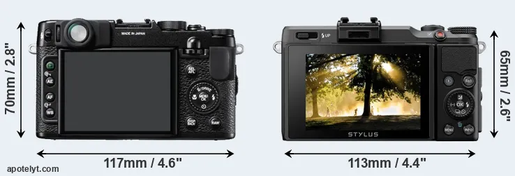 Comparison X10 or XZ-2 rear