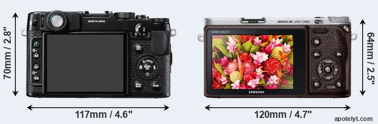 Comparison X10 or NX500 rear