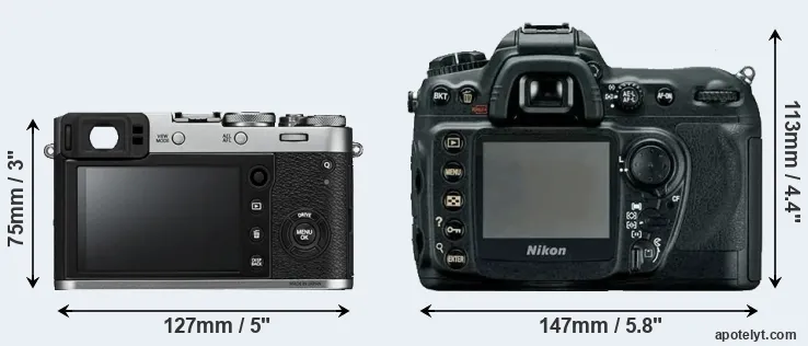 Comparison X100F or D200 rear