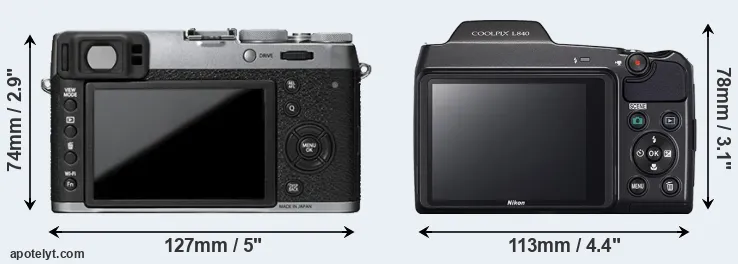 Comparison X100T or L840 rear