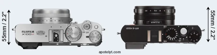 Compare X100VI versus D-LUX Typ 109 top