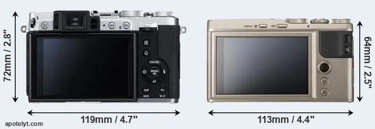 Comparison X30 or XF10 rear