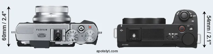 Compare X30 versus ZV-E10 II top