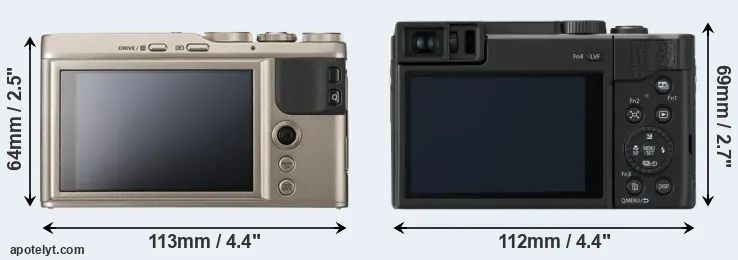 Comparison XF10 or ZS80 rear